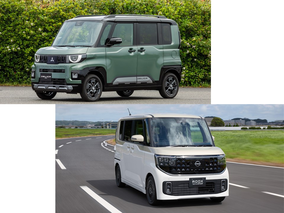 新型「ルークス」は王者「N-BOX」を明らかに意識も「デリカミニ」は“我が道”を貫くデザイン。兄弟車なのにここまで違う理由